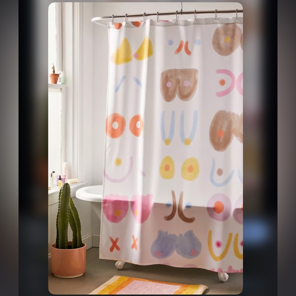 Playful Abstract Shower Curtain